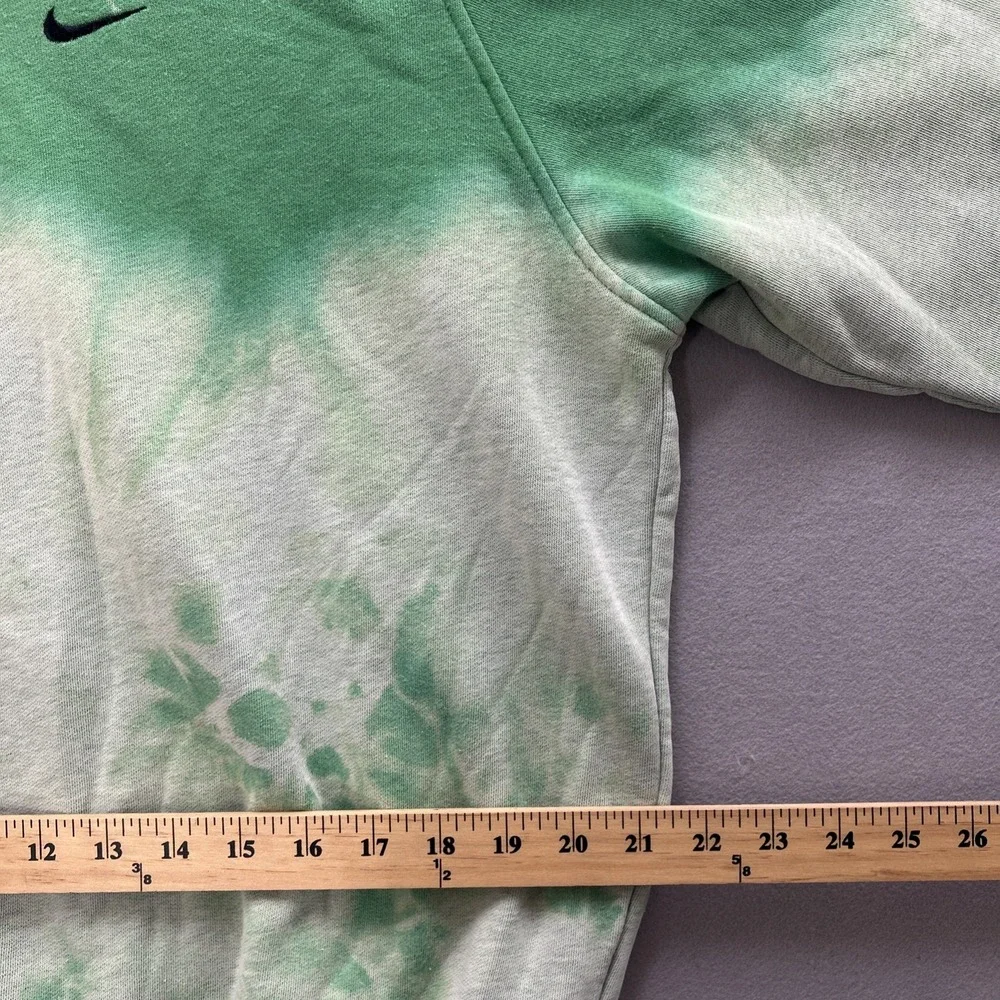 Vintage Nike Tie Dye Crewneck Pullover Sweatshirt Large Color Block Green Orange